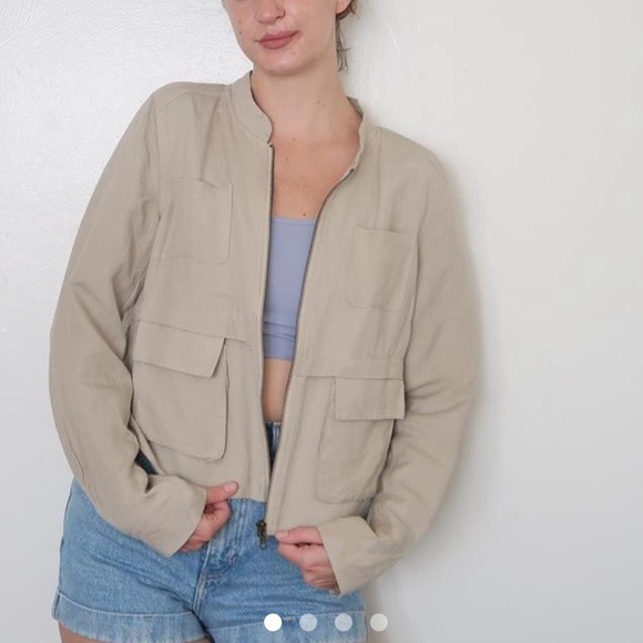 BCBG NWT womens linen jacket size 4 - Picture 4 of 8